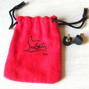 Christian Louboutin Red Drawstring Pouch with Black Cord